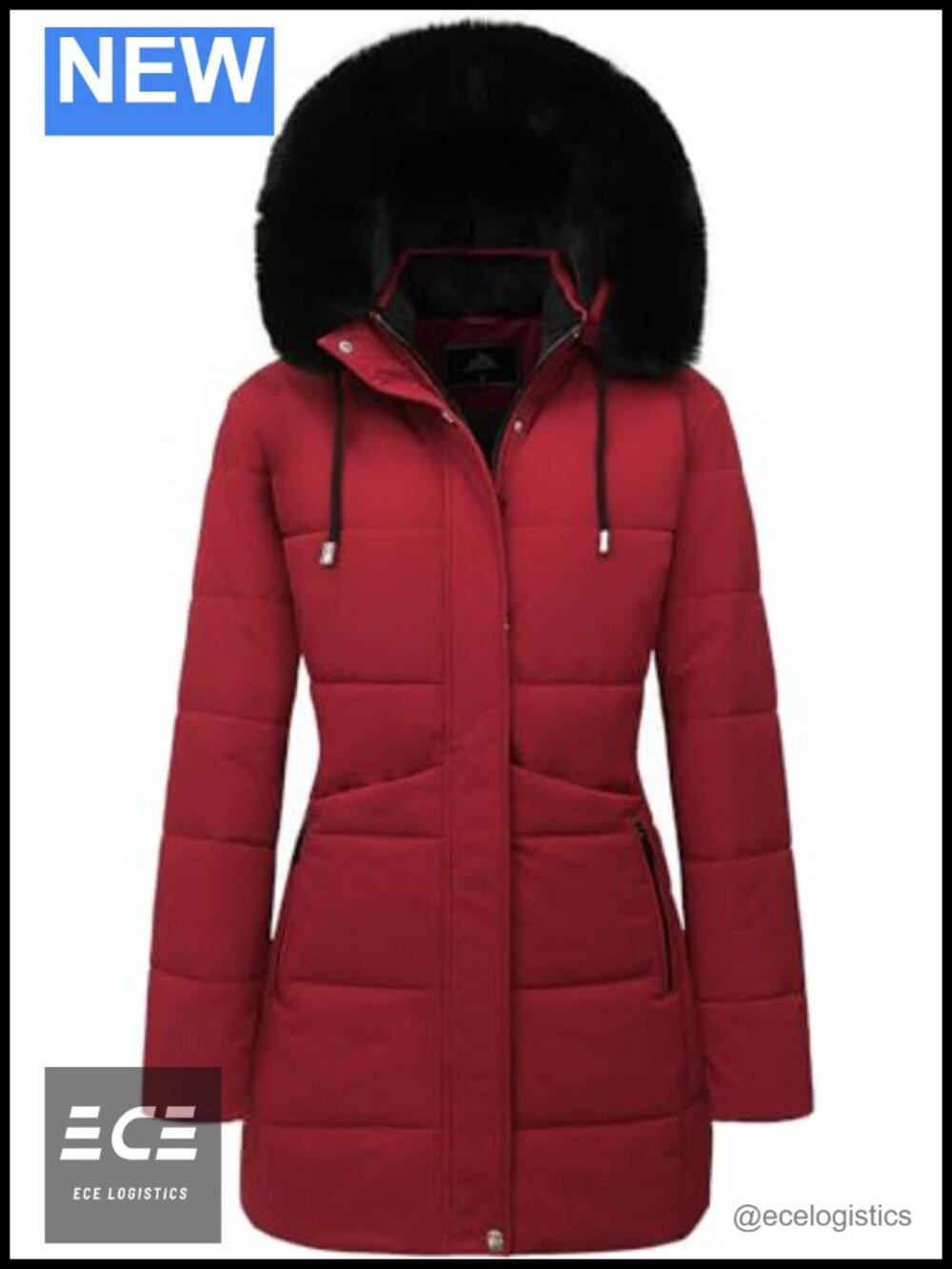 Women's Winter Puffer Coat Waterproof Long Down Jacket Warm Fleece Lined